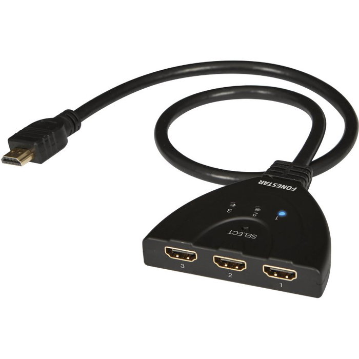 Fonestar Splitter HDMI 3 en 1 FO-513 con 3 entradas HDMI Fonestar Splitter HDMI 3 en 1 FO-513 con 3 entradas HDMI